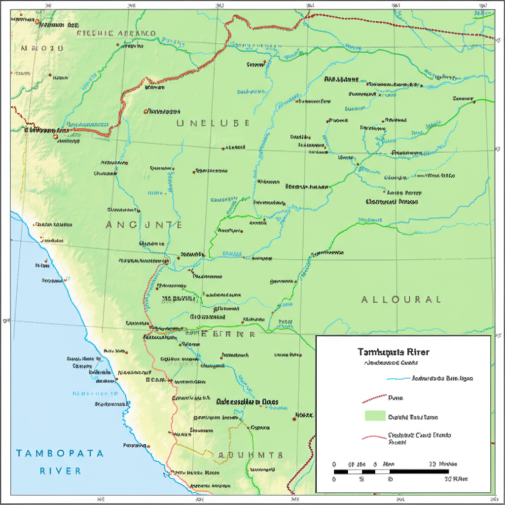 Map of Tambopata River